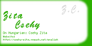 zita csehy business card